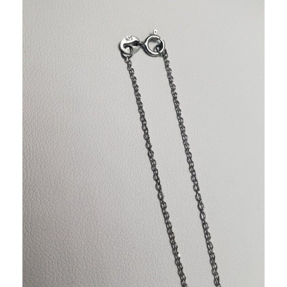 Vintage Sterling Silver 925 Amythist Teardrop Pendant Matching Earrings with 18" - Picture 10 of 12